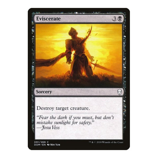 Eviscerate (DOM) #91 Common (Lightly Played) Dominaria Magic: The Gathering: 2018