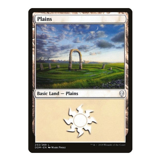 Plains 253 (DOM) #253 Land (Foil Lightly Played) Dominaria Magic: The Gathering: 2018