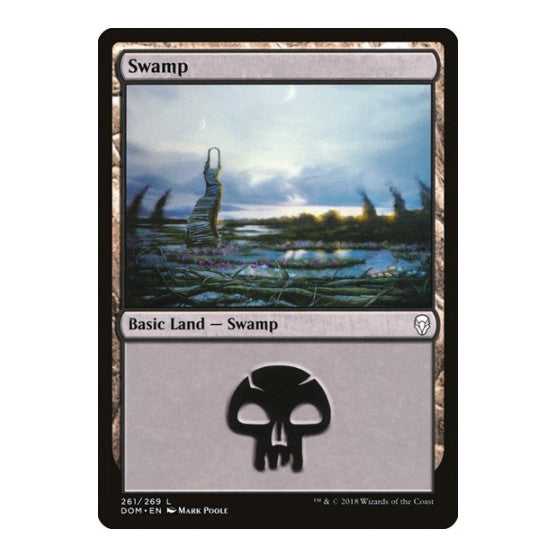 Swamp (261) (DOM) #261 Land (Foil Lightly Played) Dominaria Magic: The Gathering: 2018