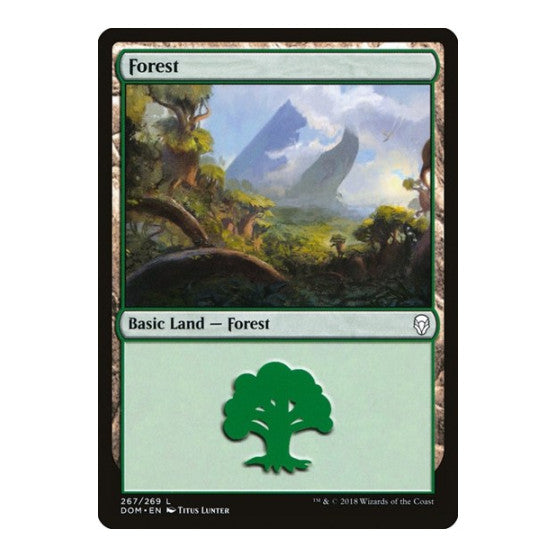 Forest 267 (DOM) #267 Land (Foil Lightly Played) Dominaria Magic: The Gathering: 2018