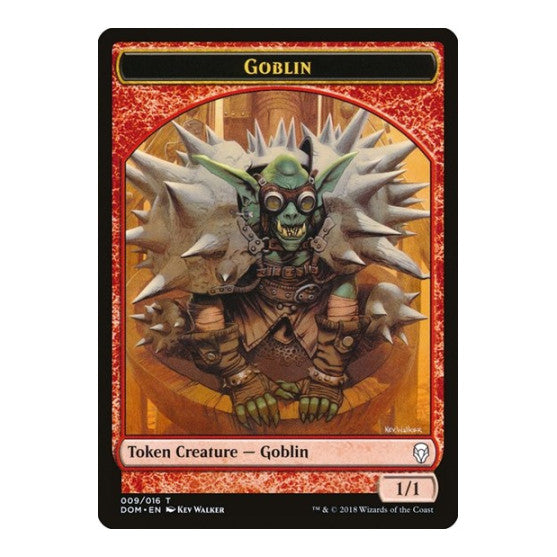 Goblin Token (DOM) #9 T (Moderately Played) Dominaria Magic: The Gathering: 2018