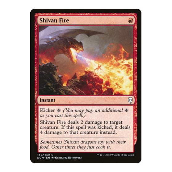 Shivan Fire (DOM) #142 Common (Lightly Played) Dominaria Magic: The Gathering: 2018
