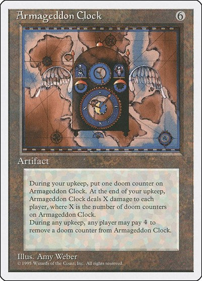 Armageddon Clock (4ED) #295 Rare (Moderately Played) Fourth Edition Magic: The Gathering: 1995