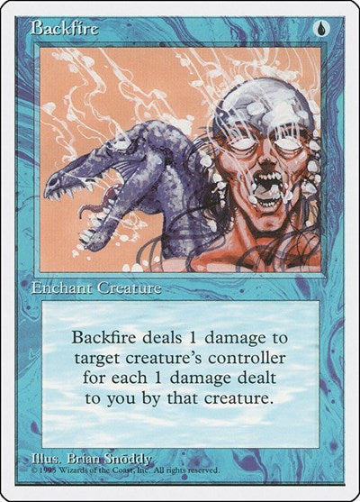 Backfire (4ED) #62 Uncommon (Lightly Played) Fourth Edition Magic: The Gathering: 1995