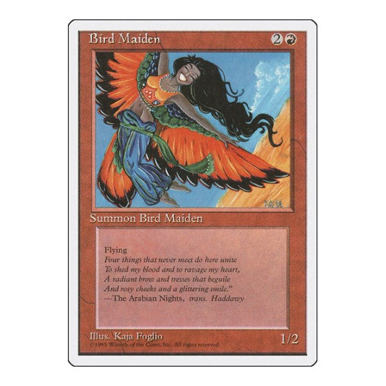 Bird Maiden (4ED) #195 Common (Lightly Played) Fourth Edition Magic: The Gathering: 1995
