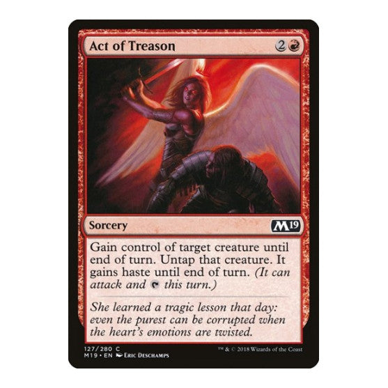 Act of Treason (M19) #127 Common (Lightly Played) Core Set 2019 Magic: The Gathering: 2018