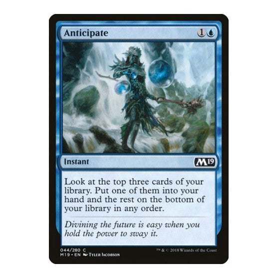 Anticipate (M19) #44 Common (Lightly Played) Core Set 2019 Magic: The Gathering: 2018