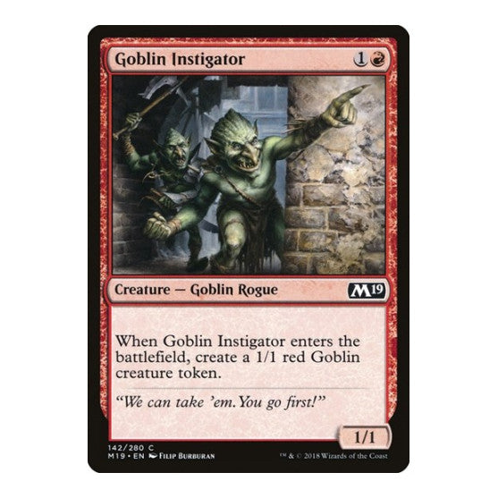 Goblin Instigator (M19) #142 Common (Lightly Played) Core Set 2019 Magic: The Gathering: 2018