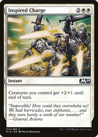 Inspired Charge (M19) #15 Common (Lightly Played) Core Set 2019 Magic: The Gathering: 2018