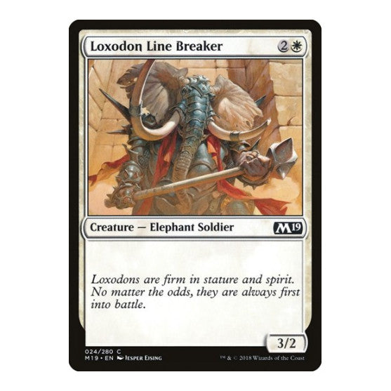 Loxodon Line Breaker (M19) #24 Common (Lightly Played) Core Set 2019 Magic: The Gathering: 2018