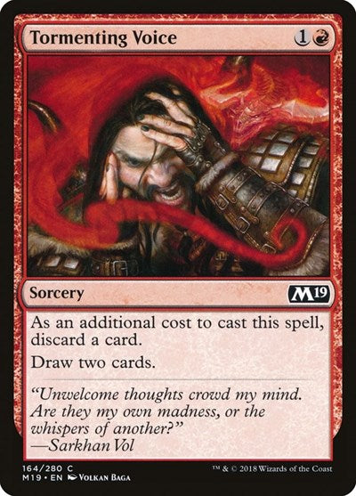 Tormenting Voice (M19) #164 Common (Lightly Played) Core Set 2019 Magic: The Gathering: 2018