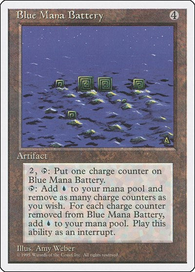 Blue Mana Battery (4ED) #300 Rare (Moderately Played) Fourth Edition Magic: The Gathering: 1995