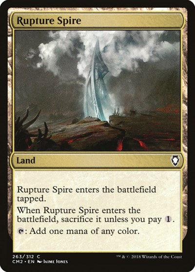 Rupture Spire (CM2) #263 Common (Moderately Played) Commander Anthology Volume II Magic: The Gathering: 2018