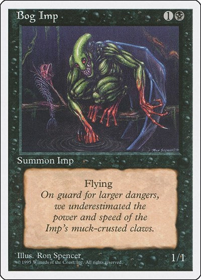 Bog Imp (4ED) #123 Common (Moderately Played) Fourth Edition Magic: The Gathering: 1995