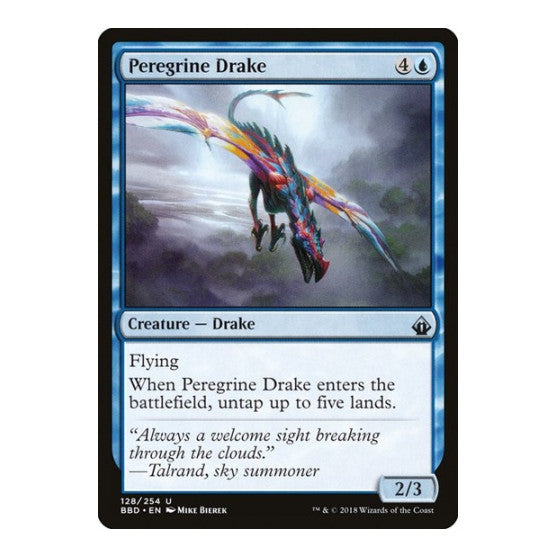 Peregrine Drake (BBD) #128 Uncommon (Moderately Played) Battlebond Magic: The Gathering: 2018