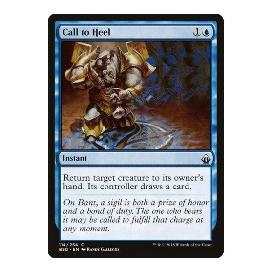 Call to Heel (BBD) #114 Common (Lightly Played) Battlebond Magic: The Gathering: 2018