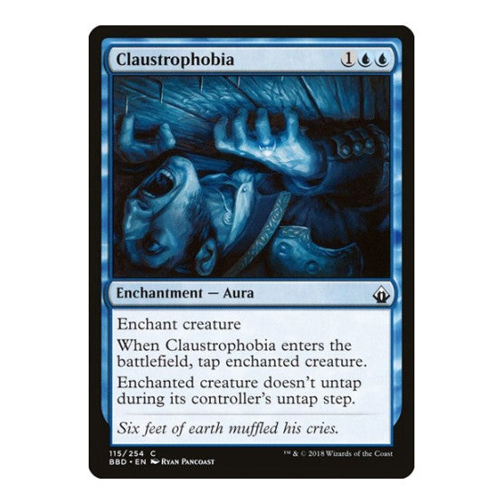 Claustrophobia (BBD) #115 Common (Lightly Played) Battlebond Magic: The Gathering: 2018