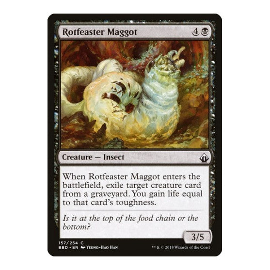 Rotfeaster Maggot (BBD) #157 Common (Lightly Played) Battlebond Magic: The Gathering: 2018
