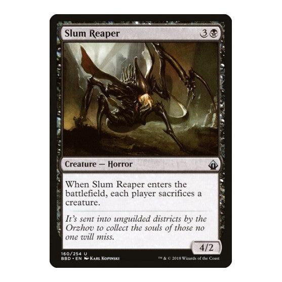 Slum Reaper (BBD) #160 Uncommon (Lightly Played) Battlebond Magic: The Gathering: 2018