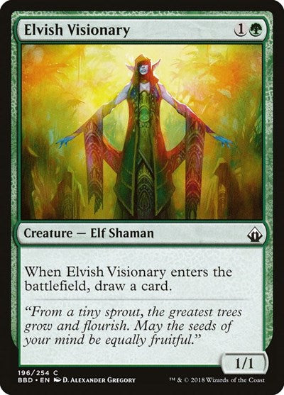Elvish Visionary (BBD) #196 Common (Lightly Played) Battlebond Magic: 2018