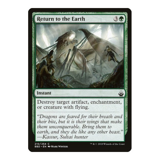 Return to the Earth (BBD) #210 Common (Lightly Played) Battlebond Magic: The Gathering: 2018