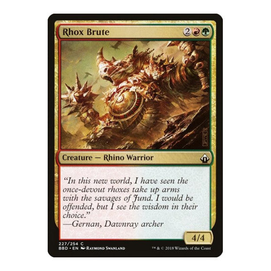 Rhox Brute (BBD) #227 Common (Lightly Played) Battlebond Magic: The Gathering: 2018