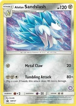 Alolan Sandslash 16 (SMK2) #SM127 Promo (Near Mint) SM Trainer Kit: Alolan Sandslash & Alolan Ninetales Pokemon: 2018