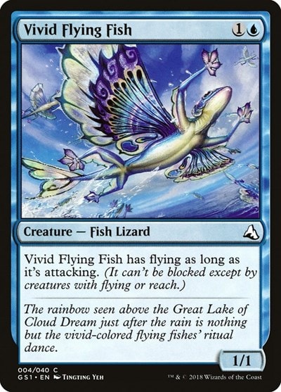 Vivid Flying Fish (GS1) #4 Common (Lightly Played) Global Series Jiang Yanggu & Mu Yanling Magic: The Gathering: 2018