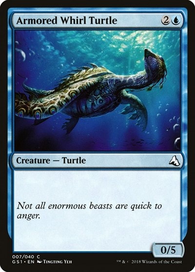 Armored Whirl Turtle (GS1) #7 Common (Lightly Played) Global Series Jiang Yanggu & Mu Yanling Magic: The Gathering: 2018