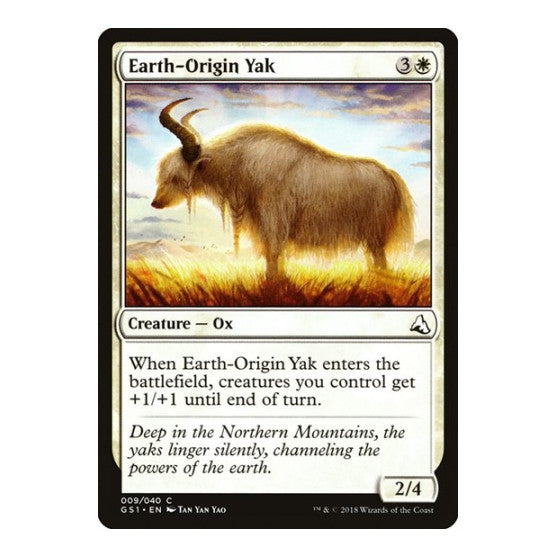 Earth-Origin Yak (GS1) #9 Common (Lightly Played) Global Series Jiang Yanggu & Mu Yanling Magic: The Gathering: 2018
