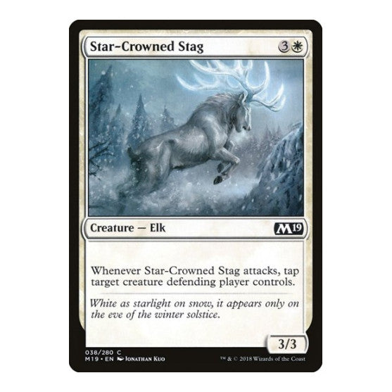 Star Crowned Stag (M19) #38 Common (Lightly Played) Core Set 2019 Magic: The Gathering: 2018