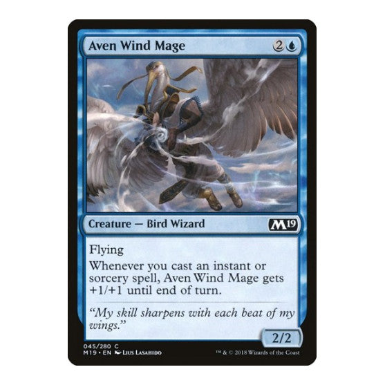 Aven Wind Mage (M19) #45 Common (Lightly Played) Core Set 2019 Magic: The Gathering: 2018