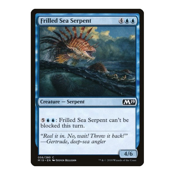Frilled Sea Serpent (M19) #56 Common (Foil Lightly Played) Core Set 2019 Magic: The Gathering: 2018