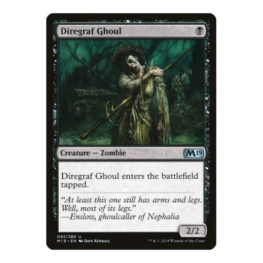 Diregraf Ghoul (M19) #92 Uncommon (Lightly Played) Core Set 2019 Magic: The Gathering: 2018