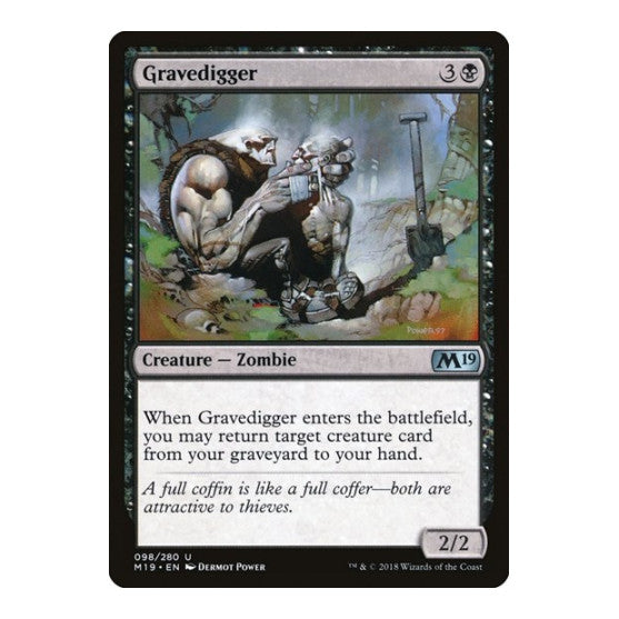 Gravedigger (M19) #98 Uncommon (Lightly Played) Core Set 2019 Magic: The Gathering: 2018