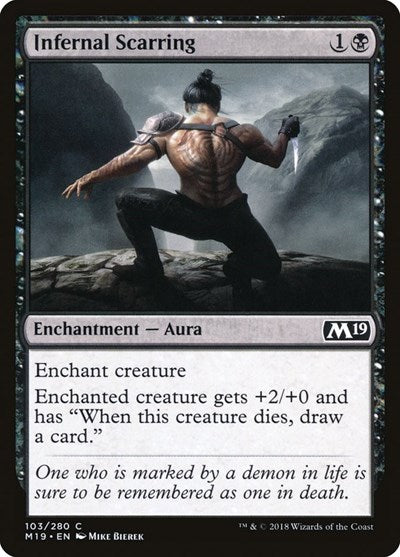 Infernal Scarring (M19) #103 Common (Foil Lightly Played) Core Set 2019 Magic: The Gathering: 2018