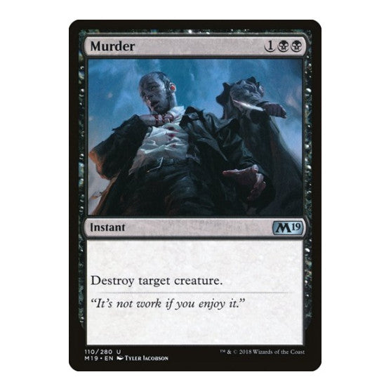 Murder (M19) #110 Uncommon (Lightly Played) Core Set 2019 Magic: The Gathering: 2018