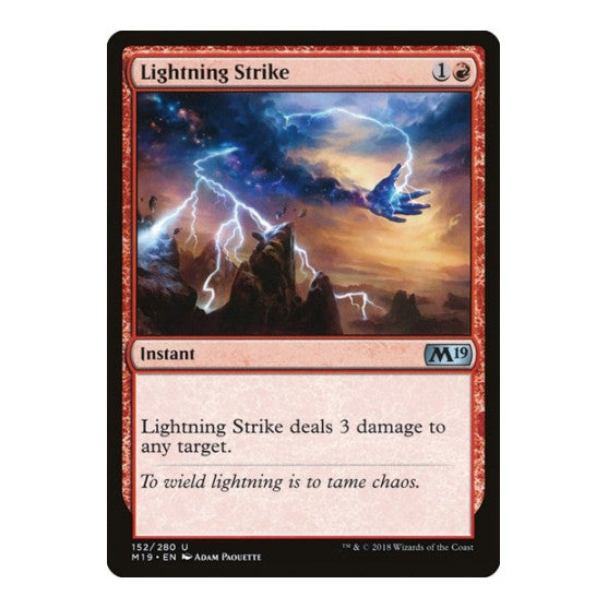 Lightning Strike (M19) #152 Uncommon (Lightly Played) Core Set 2019 Magic: The Gathering: 2018