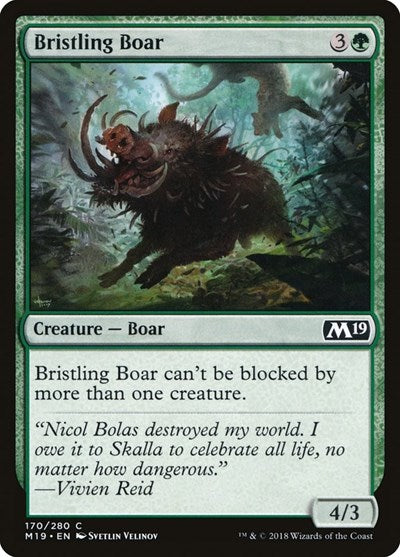 Bristling Boar (M19) #170 Common (Lightly Played) Core Set 2019 Magic: 2018