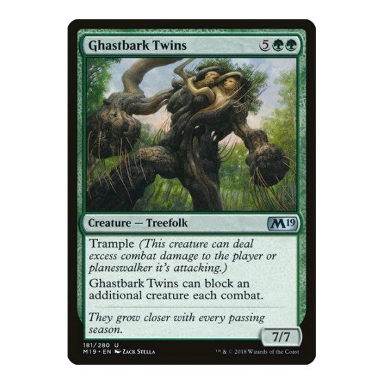 Ghastbark Twins (M19) #181 Uncommon (Lightly Played) Core Set 2019 Magic: The Gathering: 2018