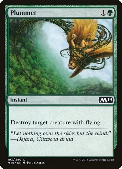 Plummet (M19) #193 Common (Lightly Played) Core Set 2019 Magic: The Gathering: 2018