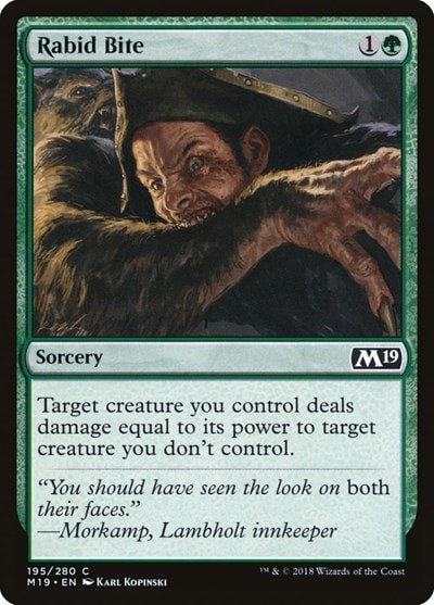Rabid Bite (M19) #195 Common (Lightly Played) Core Set 2019 Magic: The Gathering: 2018