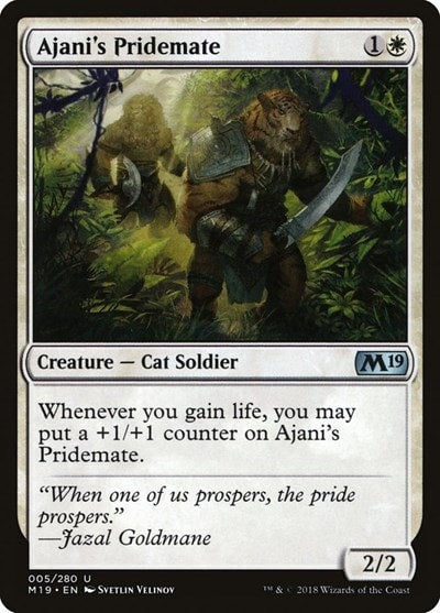 Ajanis Pridemate (M19) #5 Uncommon (Lightly Played) Core Set 2019 Magic: The Gathering: 2018