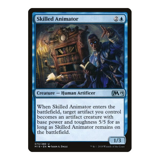 Skilled Animator (M19) #73 Uncommon (Lightly Played) Core Set 2019 Magic: The Gathering: 2018