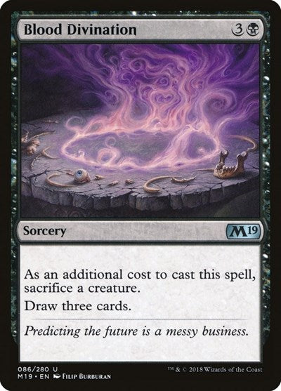 Blood Divination (M19) #86 Uncommon (Lightly Played) Core Set 2019 Magic: The Gathering: 2018