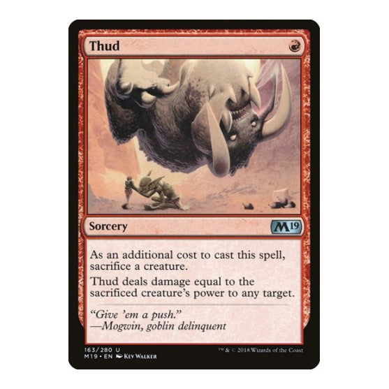 Thud (M19) #163 Uncommon (Lightly Played) Core Set 2019 Magic: The Gathering: 2018