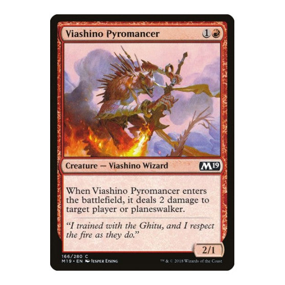 Viashino Pyromancer (M19) #166 Common (Lightly Played) Core Set 2019 Magic: The Gathering: 2018