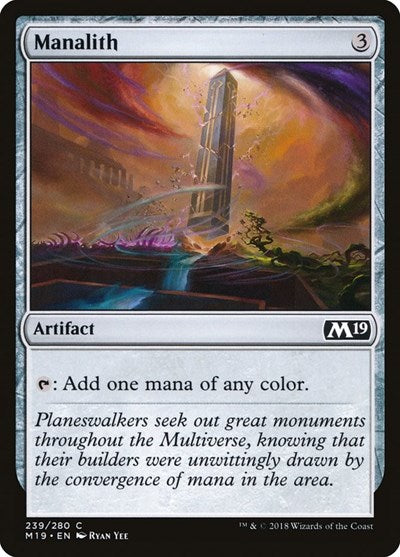 Manalith (M19) #239 Common (Lightly Played) Core Set 2019 Magic: The Gathering: 2018