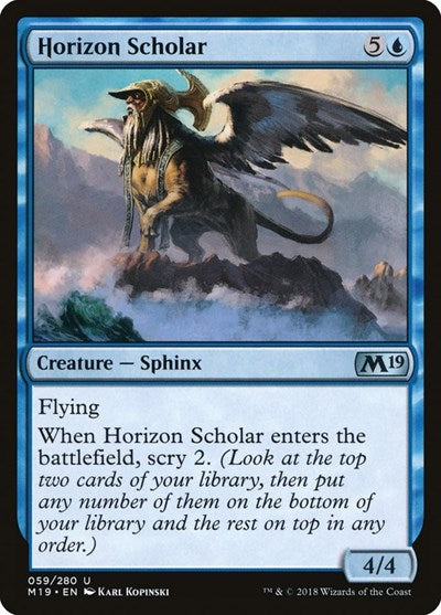 Horizon Scholar (M19) #59 Uncommon (Foil Lightly Played) Core Set 2019 Magic: The Gathering: 2018