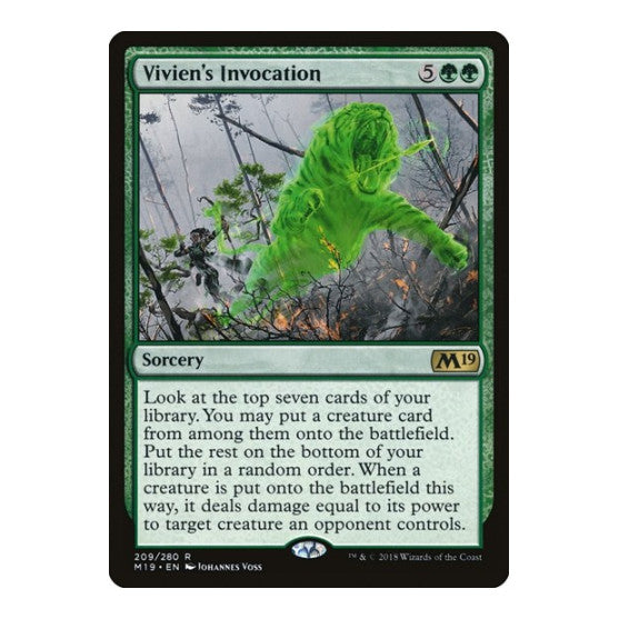 Viviens Invocation (M19) #209 Rare (Lightly Played) Core Set 2019 Magic: The Gathering: 2018